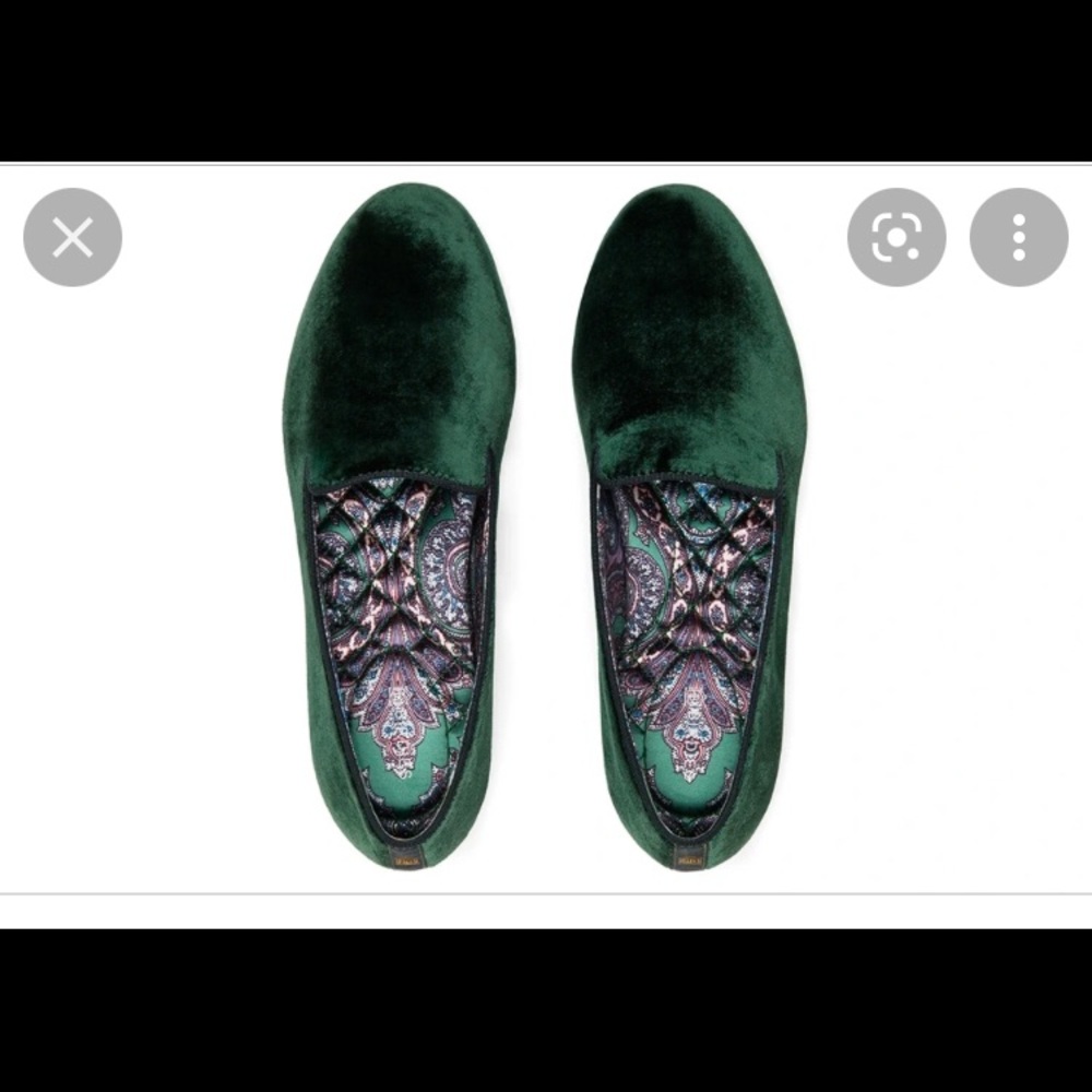 Emerald green velvet birdies only worn twice